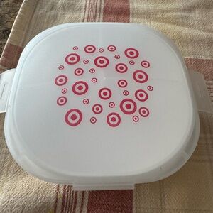 Target White Storage Container with Pink Design- new